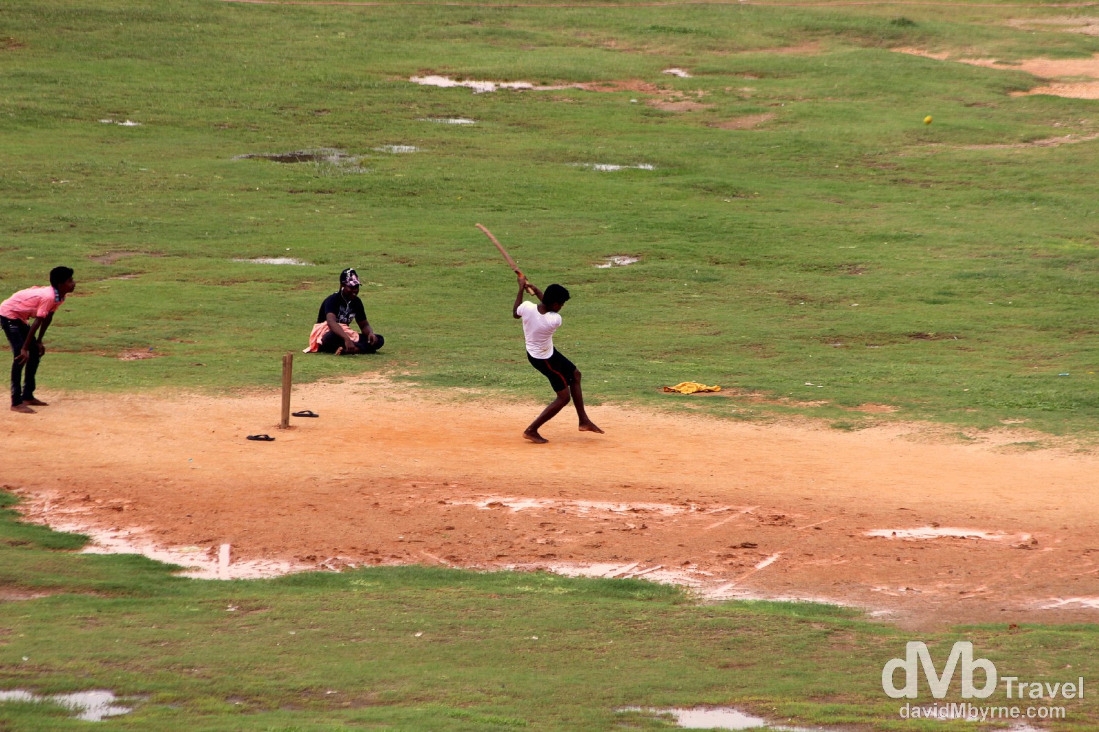An impromptu game of cricket as seen from the walls of Galle Fort, Galle, southern Sri Lanka. September 2nd 2012.