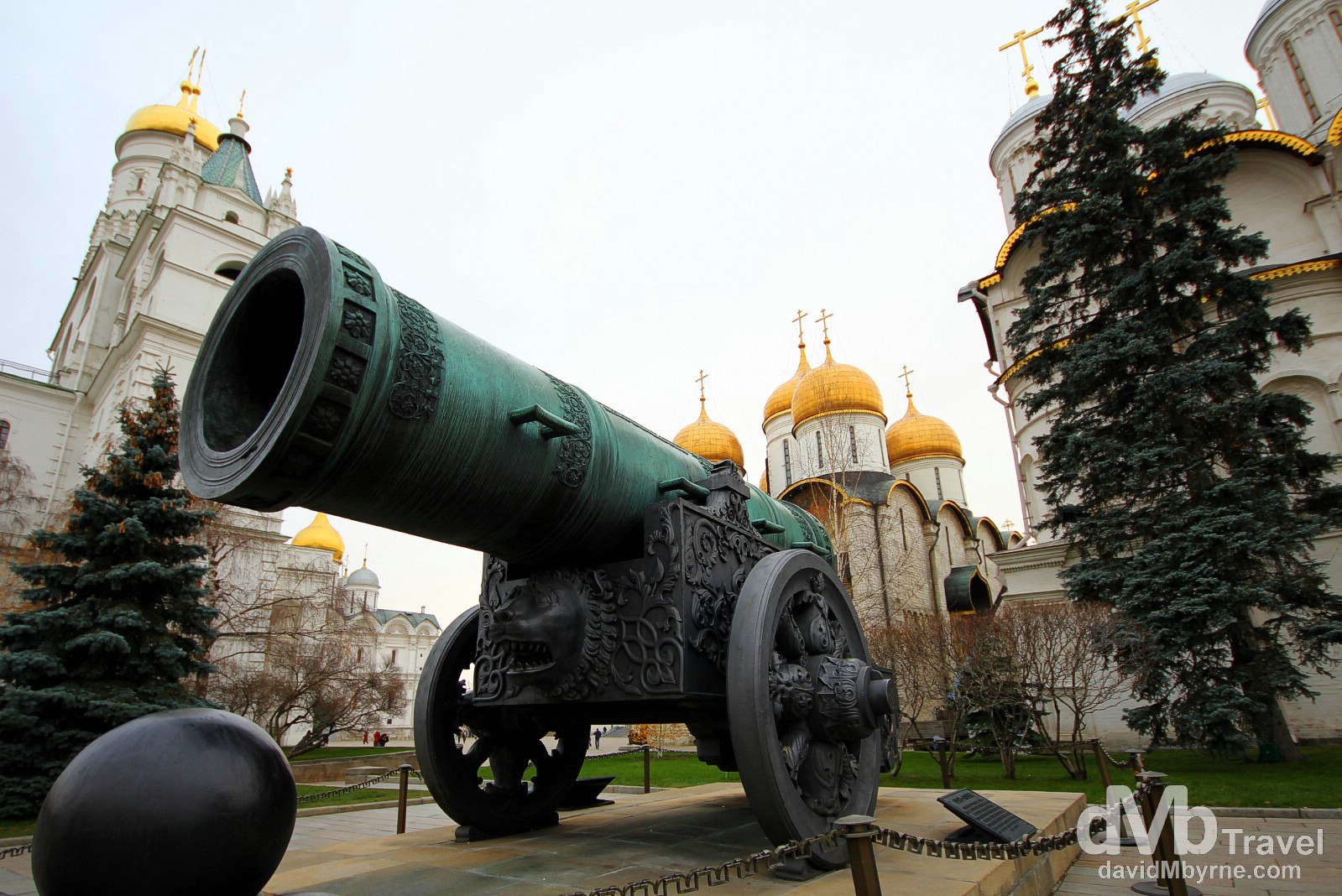 The Tsar Cannon in the grounds of The Kremlin in Moscow, Russia. November 19th 2012.