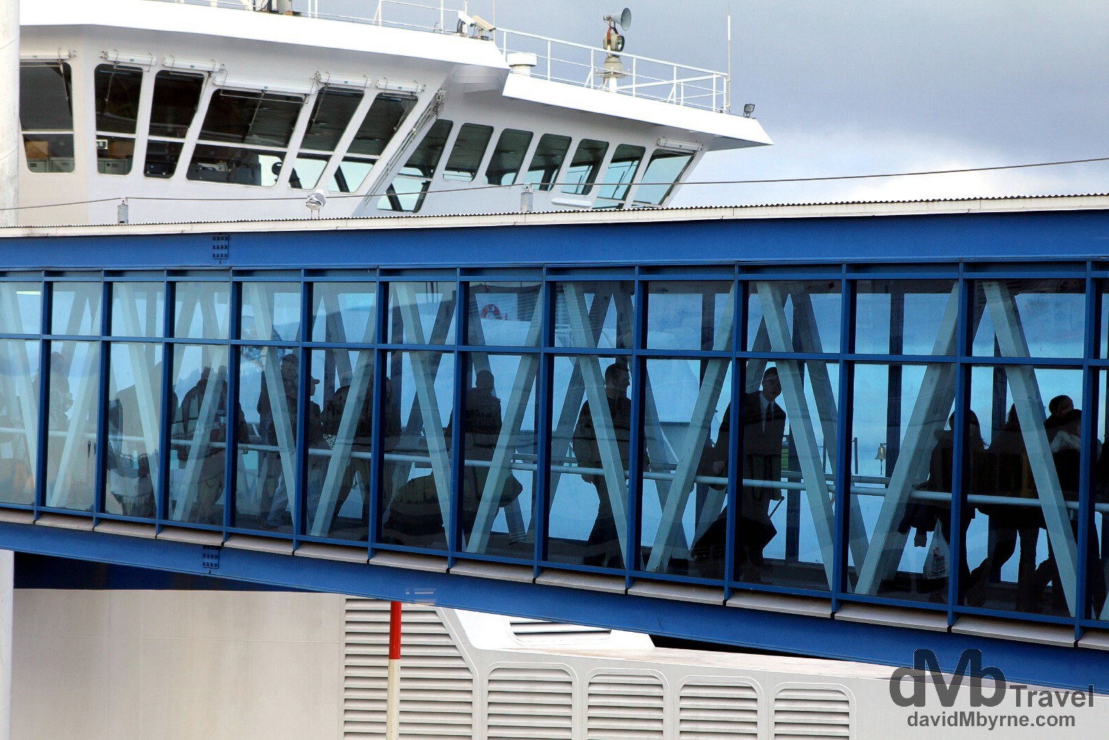 Disembarking BC Ferries at Tsawwassen Ferry Terminal, British Columbia, Canada. March 22nd 2013. 