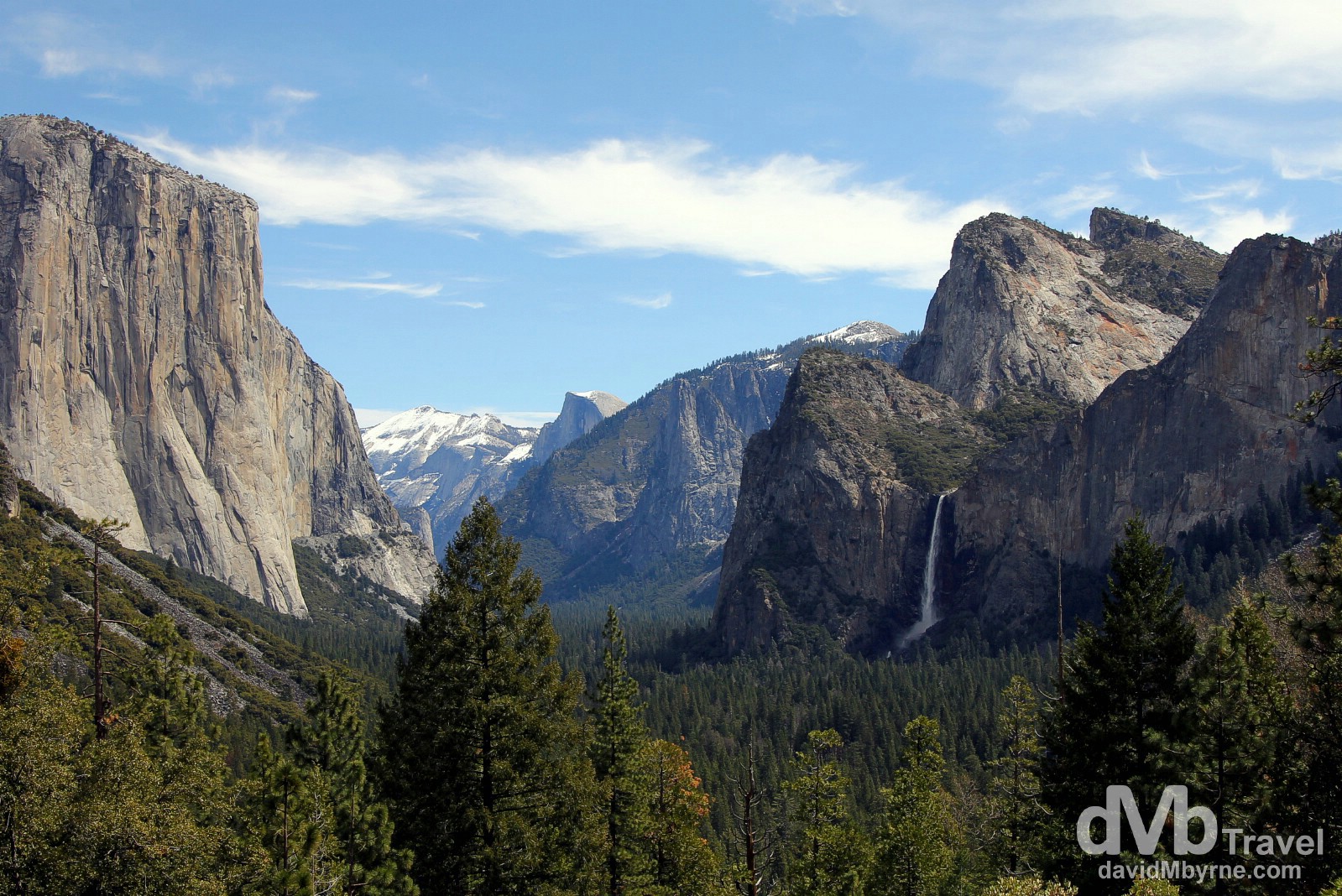 Yosemite Valley as seen from Tunnel View. Yosemite National Park, California, USA. April 2nd 2013.