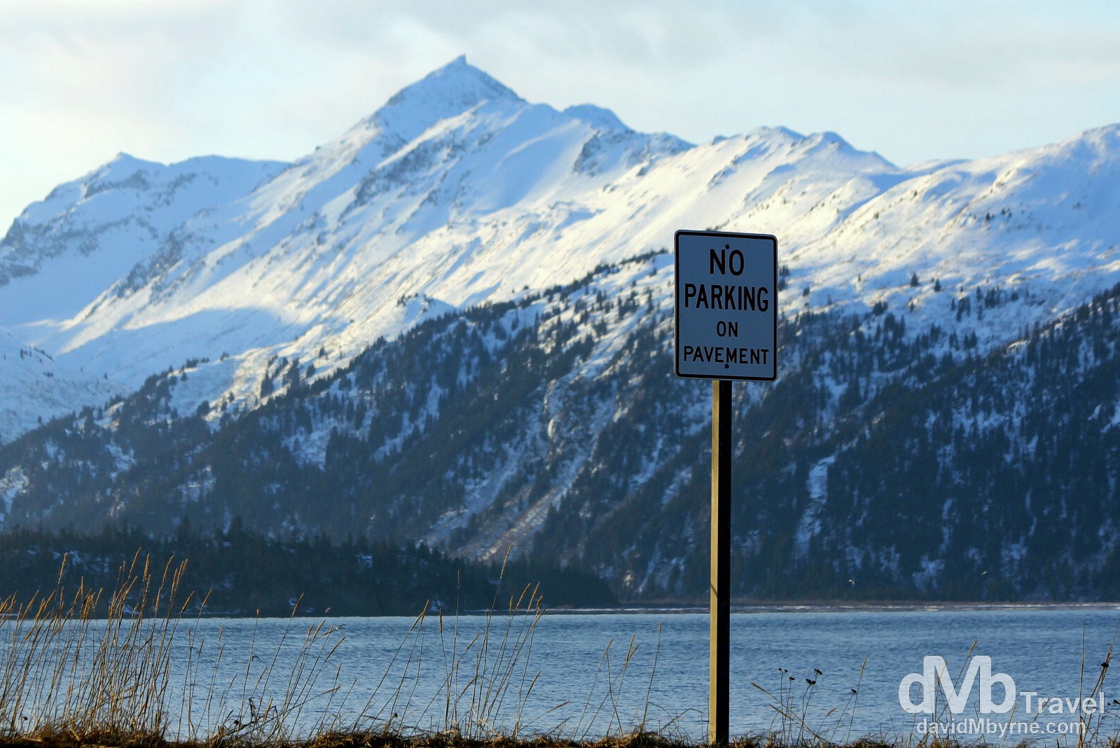 No Parkring. The Spit, Homer, Kenai Peninsula, Alaska, USA. March 18th 2103. 
