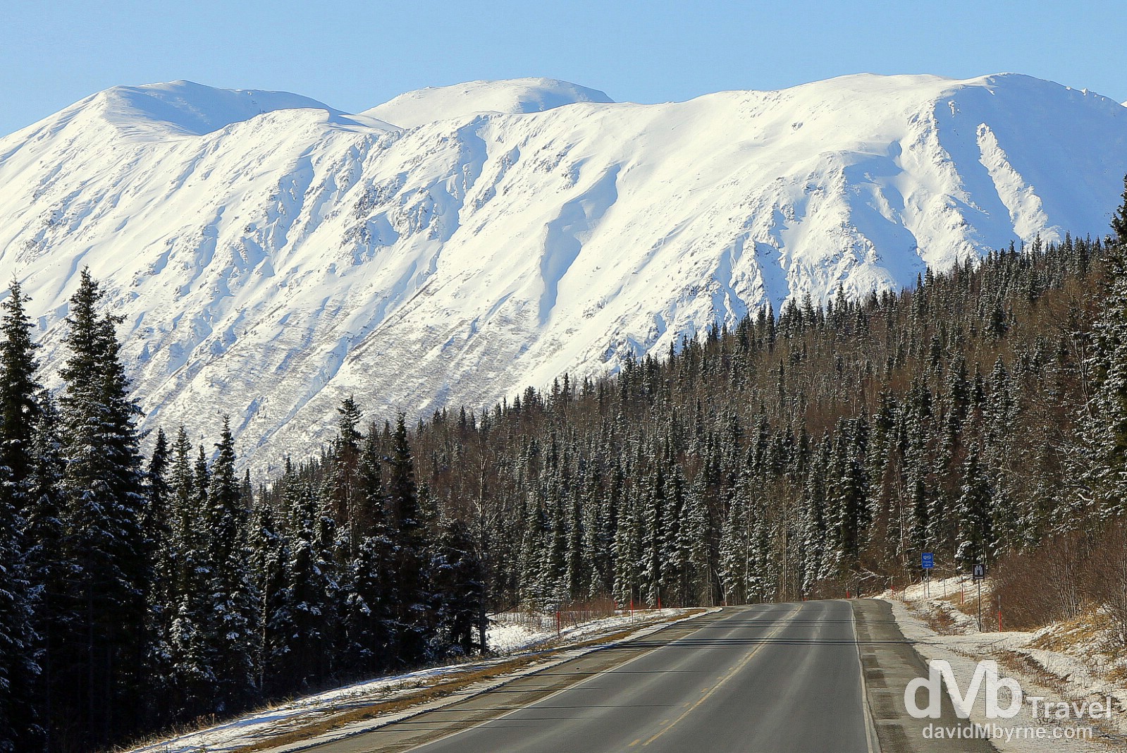 Driving the Sterling Highway, Kenai Peninsula, Alaska, USA. March 18th 2013. 