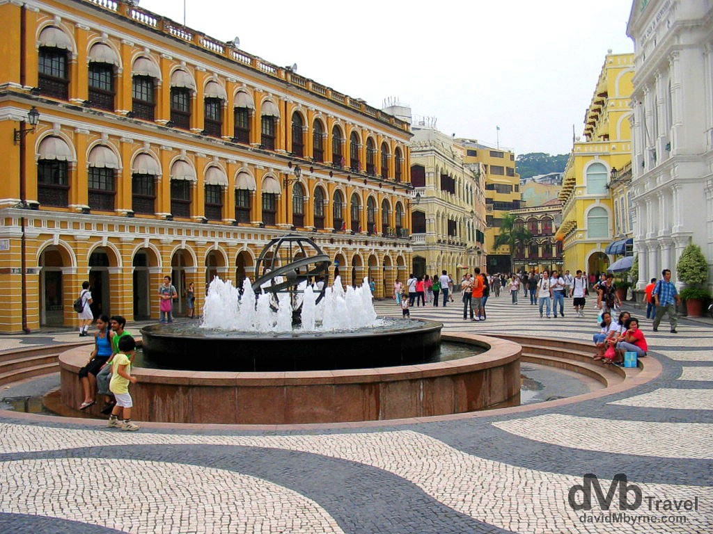 Largo do Senado (Senate Square) marking the centre of the former Portuguese colony of Macau, China. September 7th, 2004.