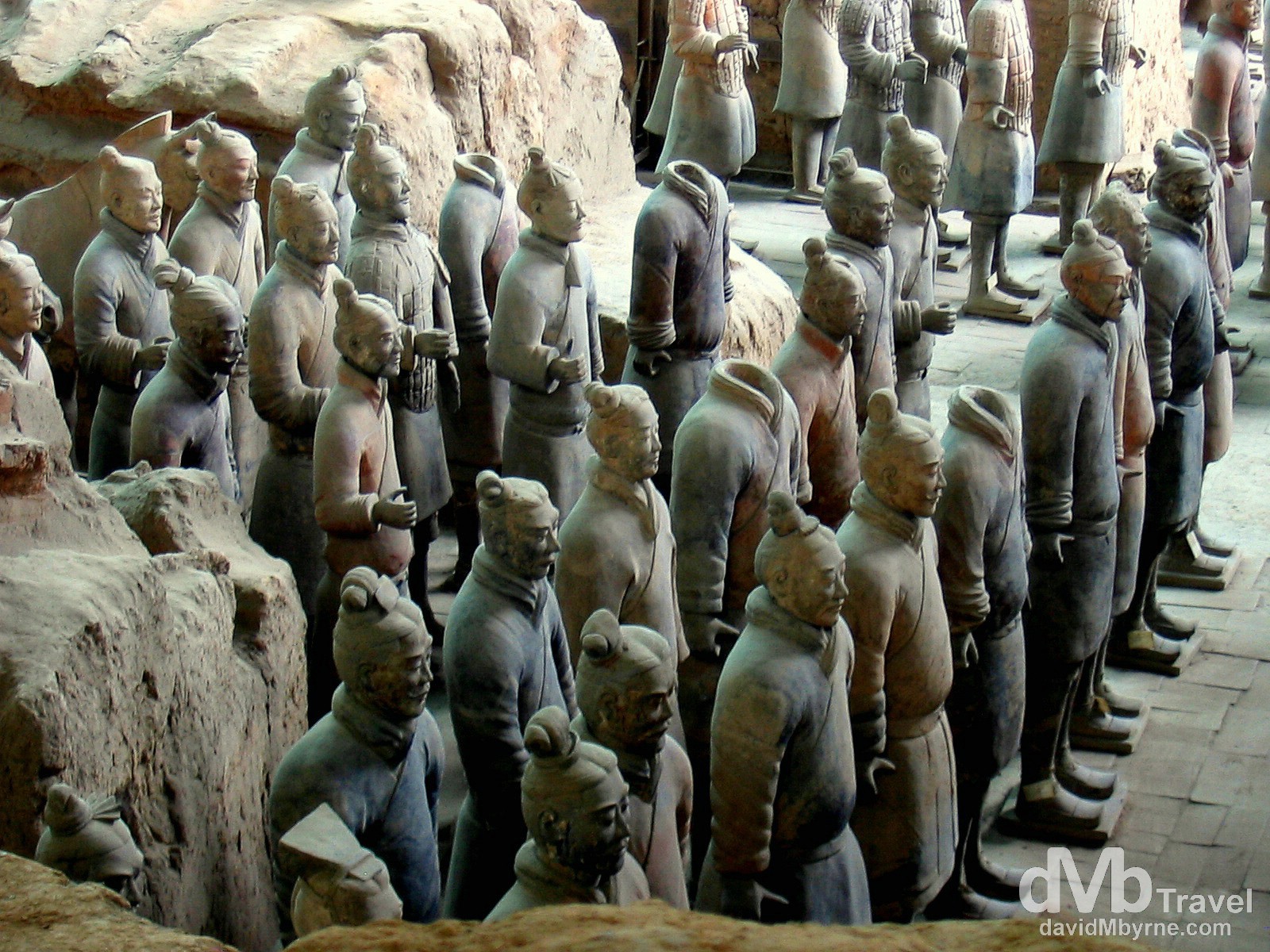Vault 1 of the Terracotta Army on the outskirts of Xi'an, Shaanxi Province, China. September 30th, 2004.