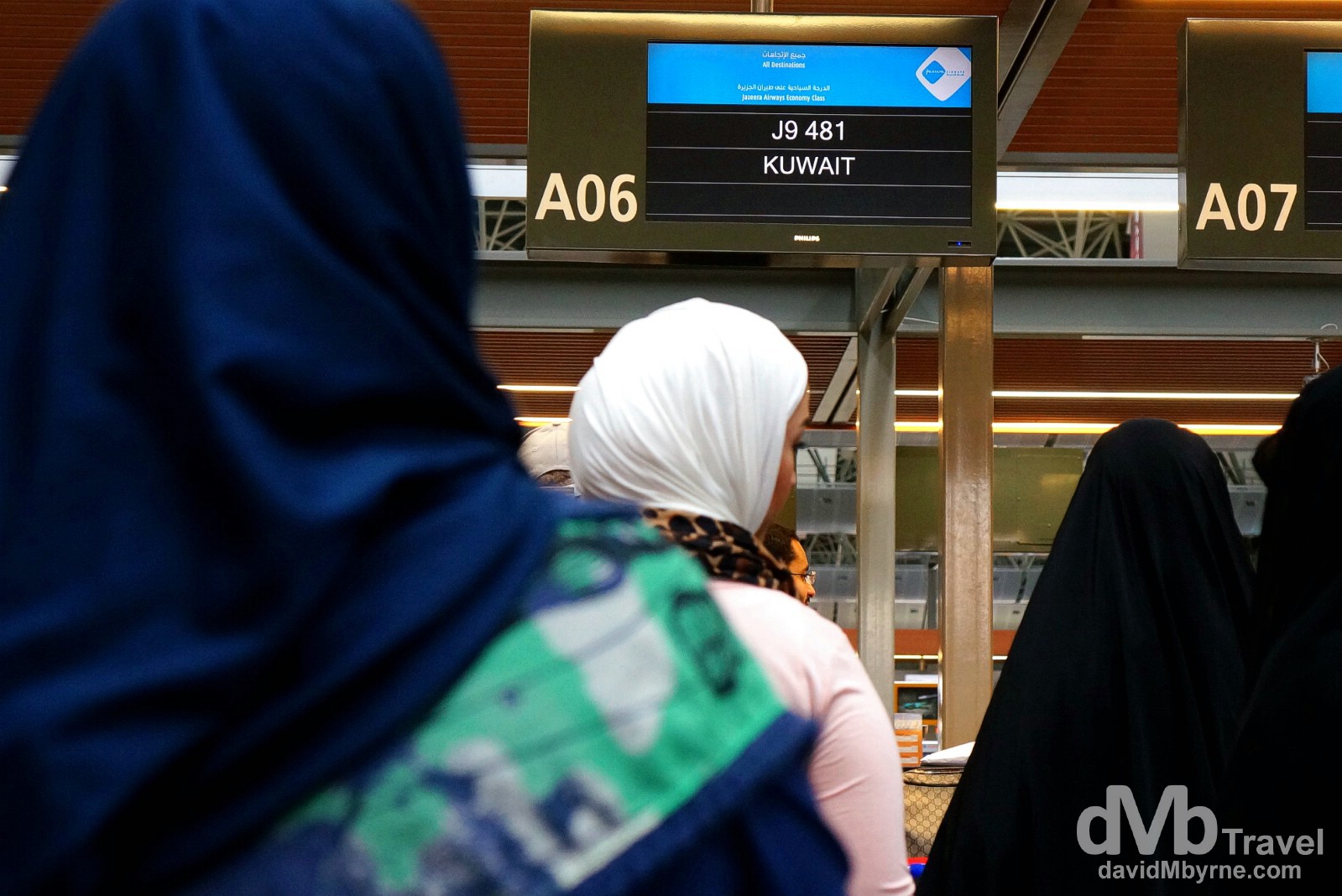 Checking in for Jazeera Airways flight 9481 in Sabiha Gokcen International Airport, Istanbul, Turkey. April 11th, 2014.