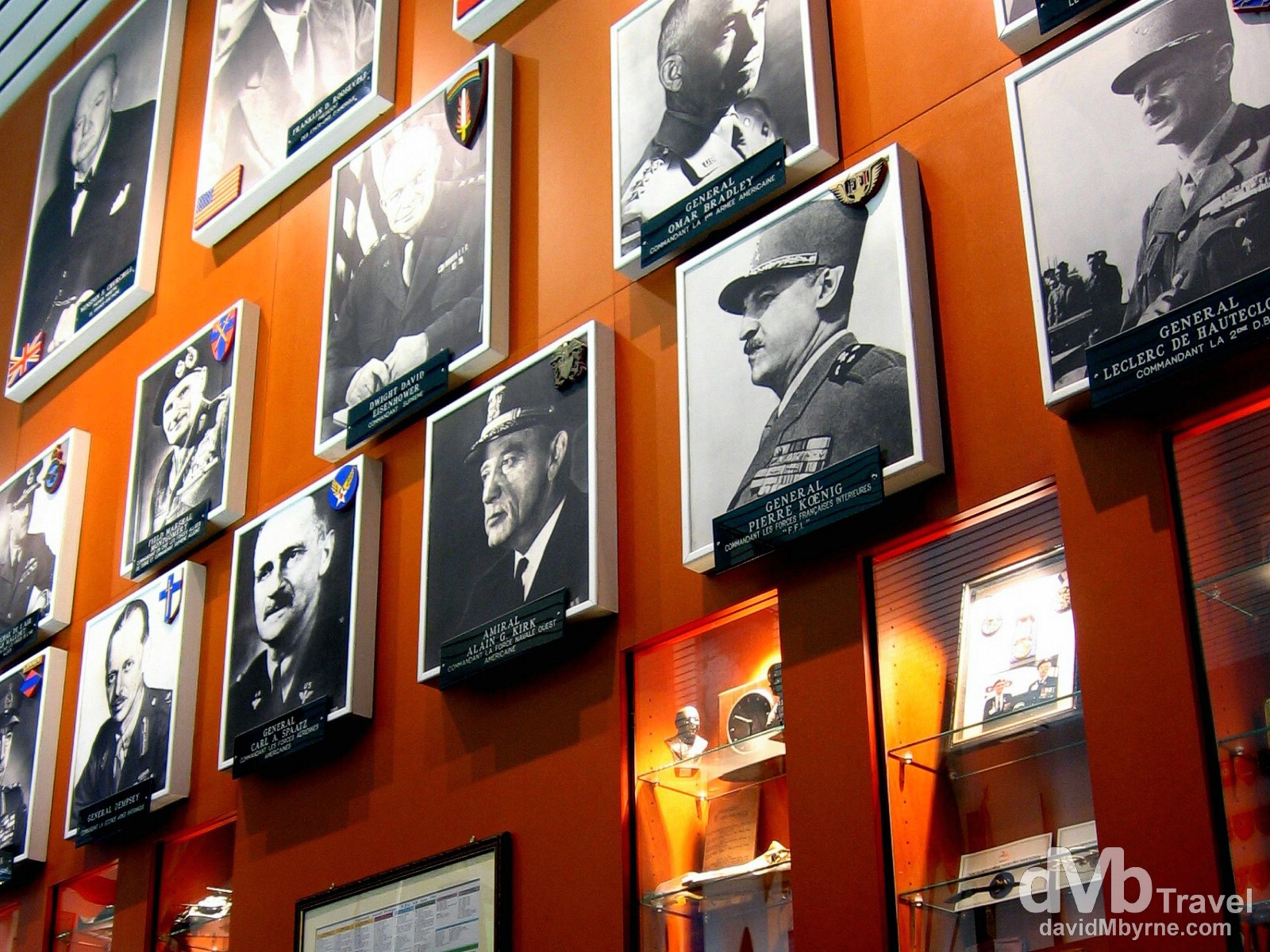 Allied military chiefs on display in the Arromanches Museum, Arromanches, Normandy, France. August 16th, 2007.