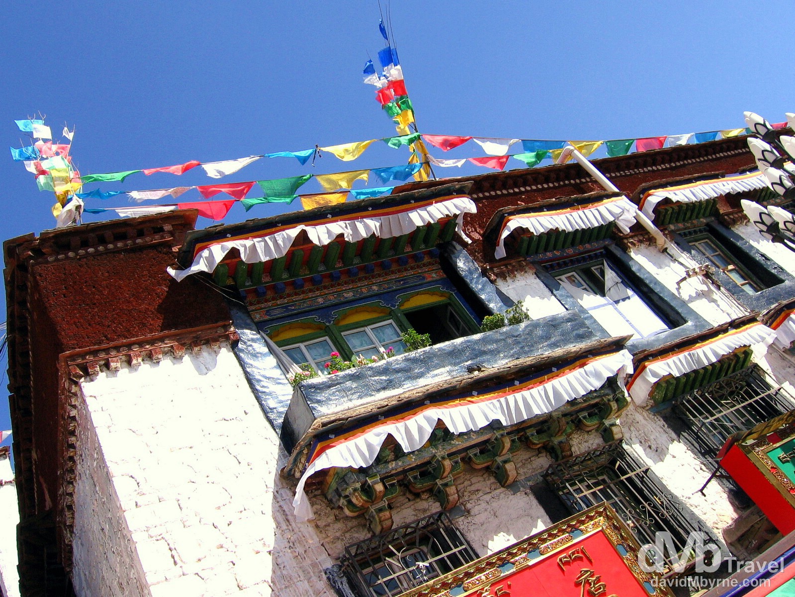 A building in Barkhor, Lhasa, Tibet. February 25th, 2008.