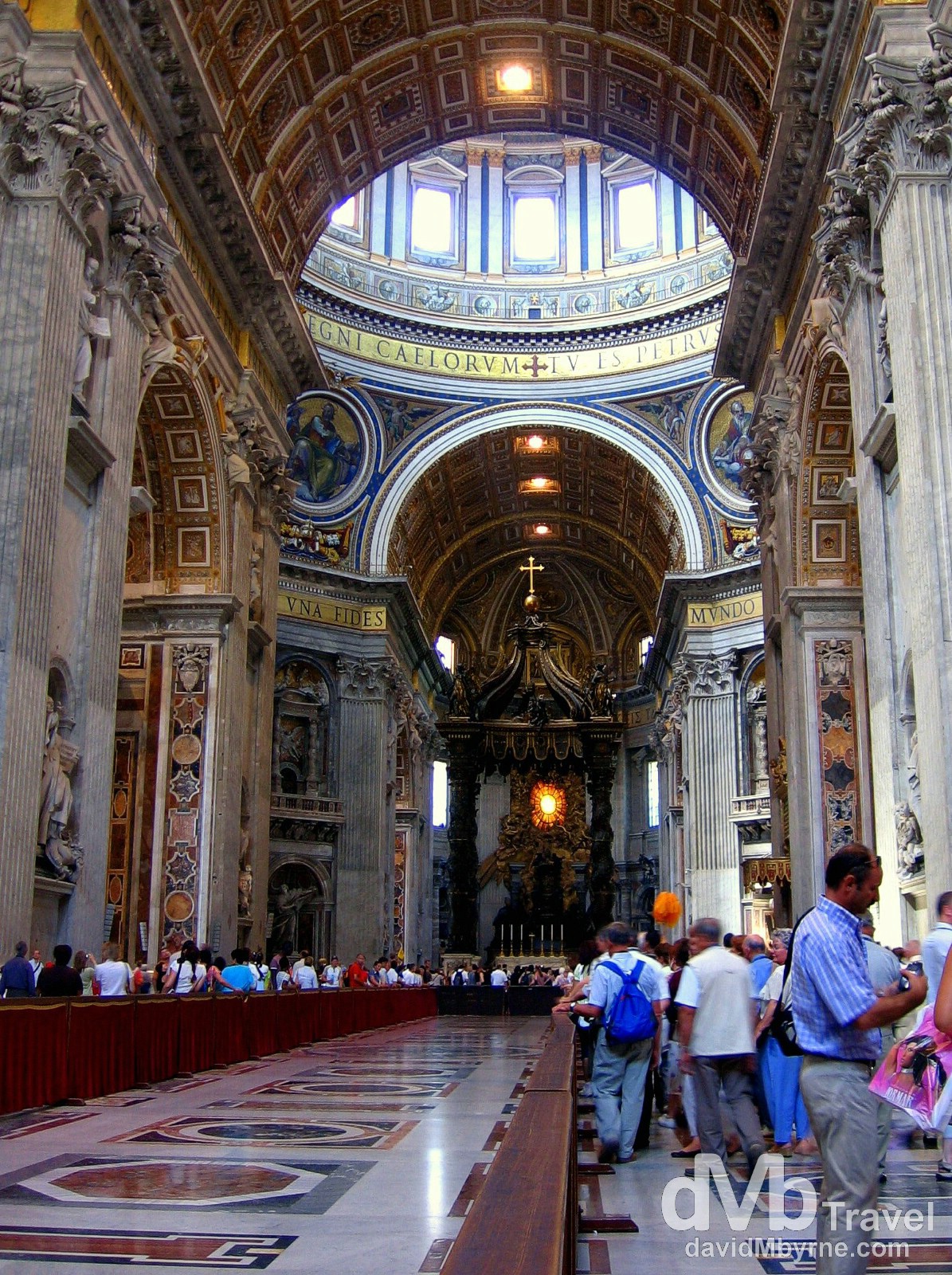The interior of St. Peter's Basilica, Vatican City. September 3rd, 2007.
