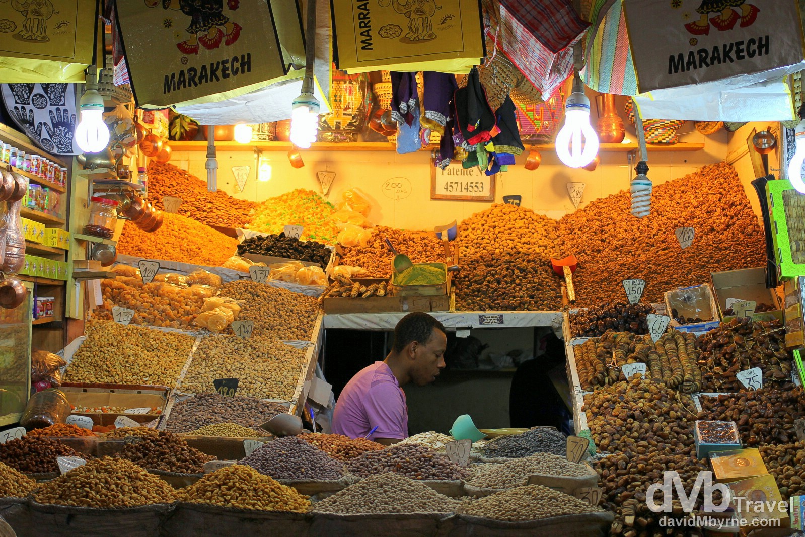 In a section of the souq in Marrakesh, Morocco. May 8th, 2014.