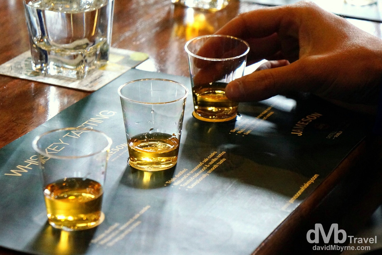 Irish vs Scottish vs American. Whiskey tasting at the Jameson Distillery in Midleton, Co. Cork, Ireland. August 30, 2014.
