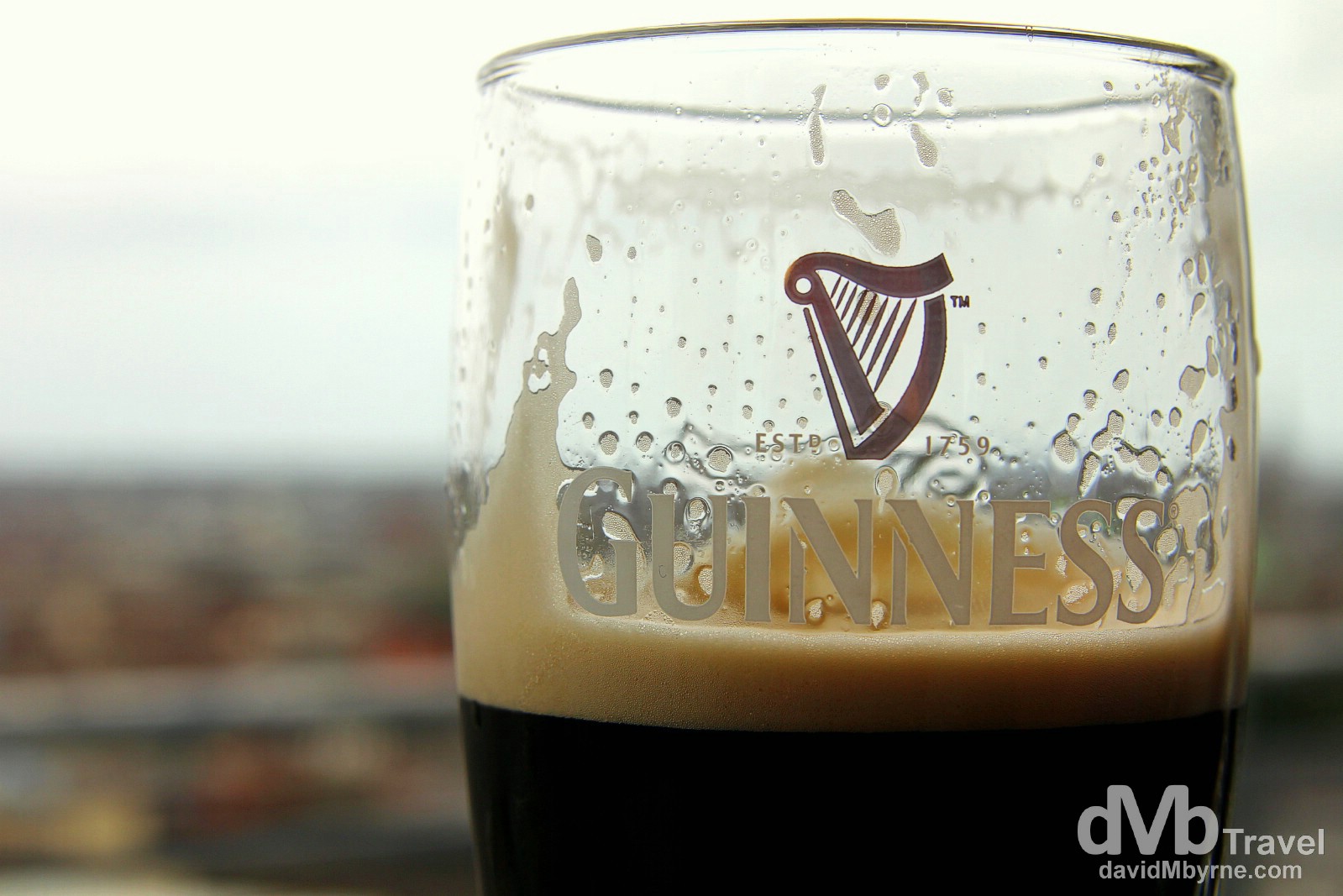 Guinness in the Gravity Bar in the Guinness Storehouse, St. Jame's Gate, Dublin, Ireland. September 1, 2014. 