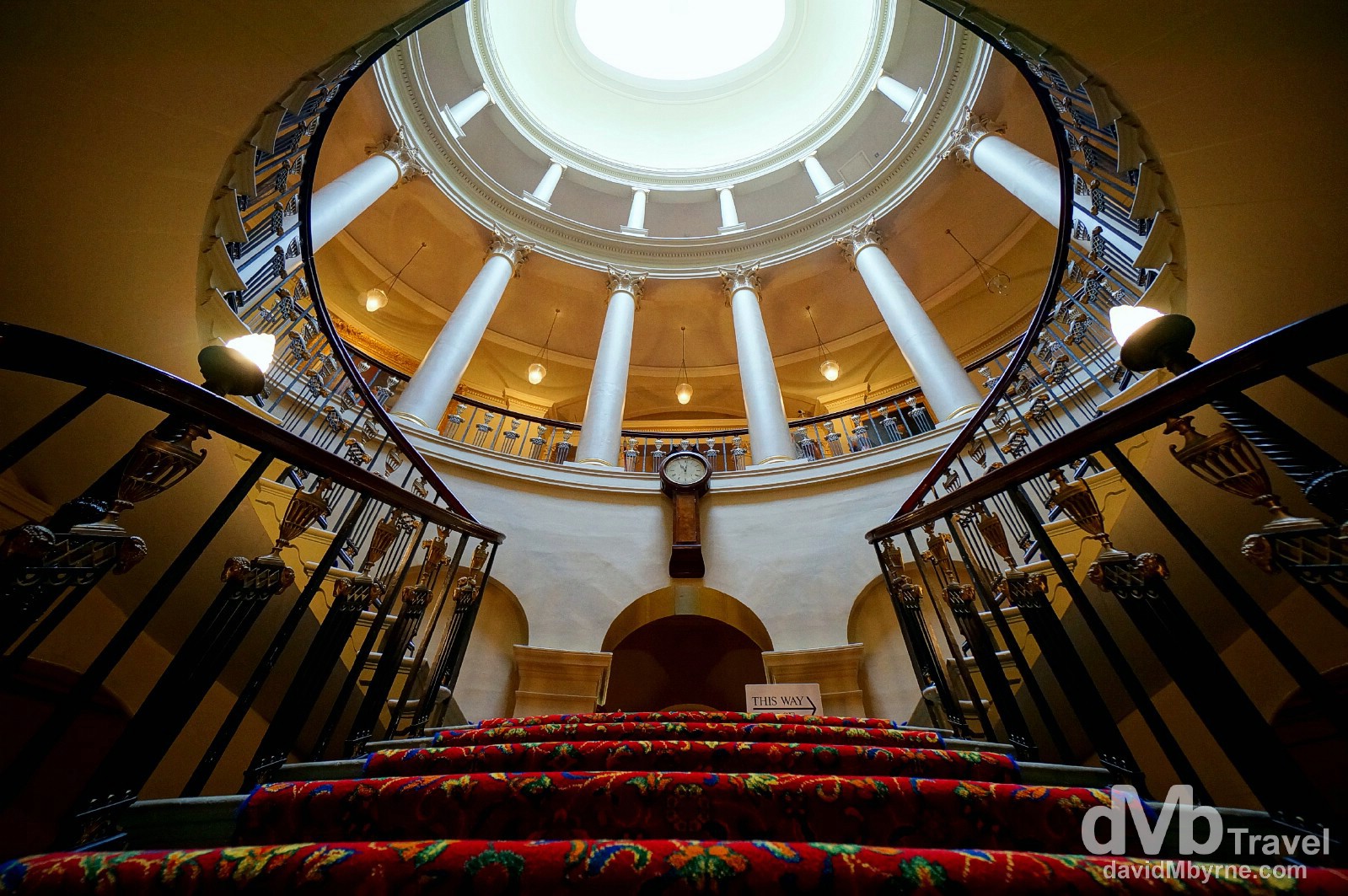 The amazing Oval Staircase of Culzean Castle, Ayrshire, Scotland. September 19, 2014. 