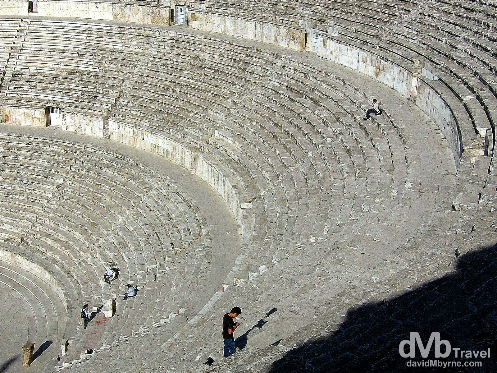 Steps of the Roman Amphitheater in Amman, Jordan. April 28, 2008.