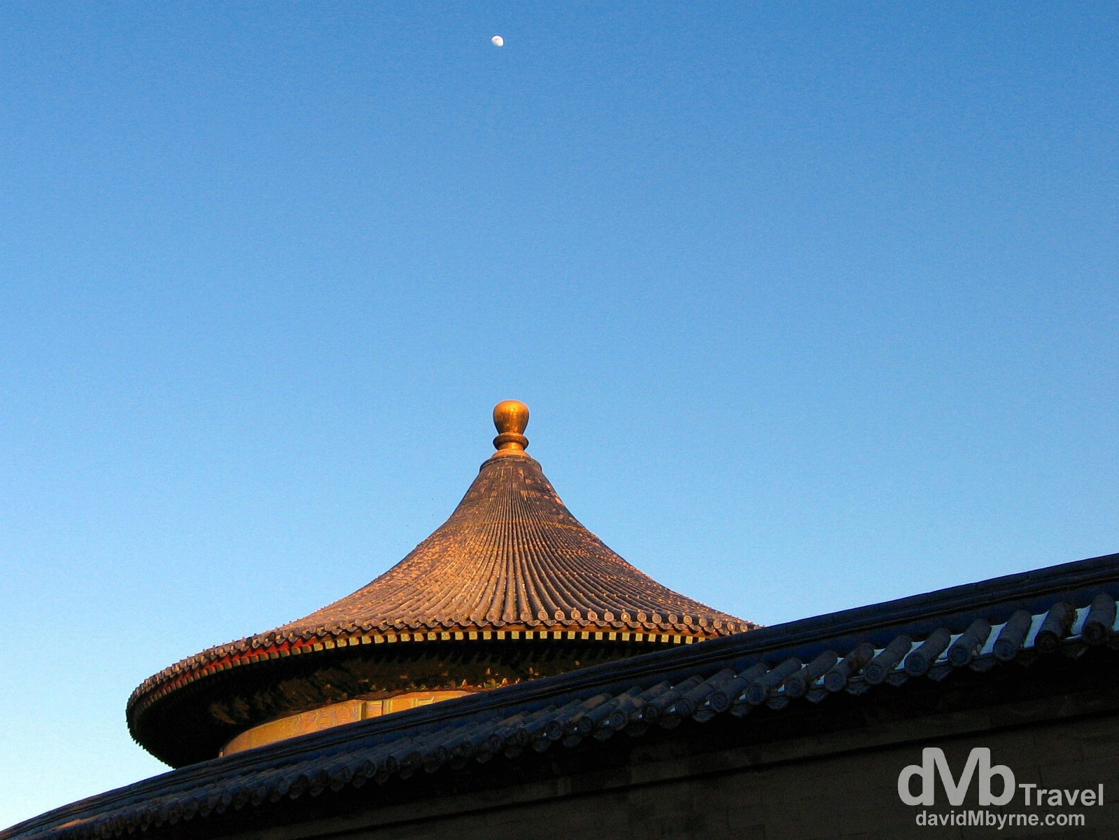 The roof of the Imperial Vault of Heaven, one of the buildings in the Temple of Heaven complex in Beijing, China. February 8, 2006.