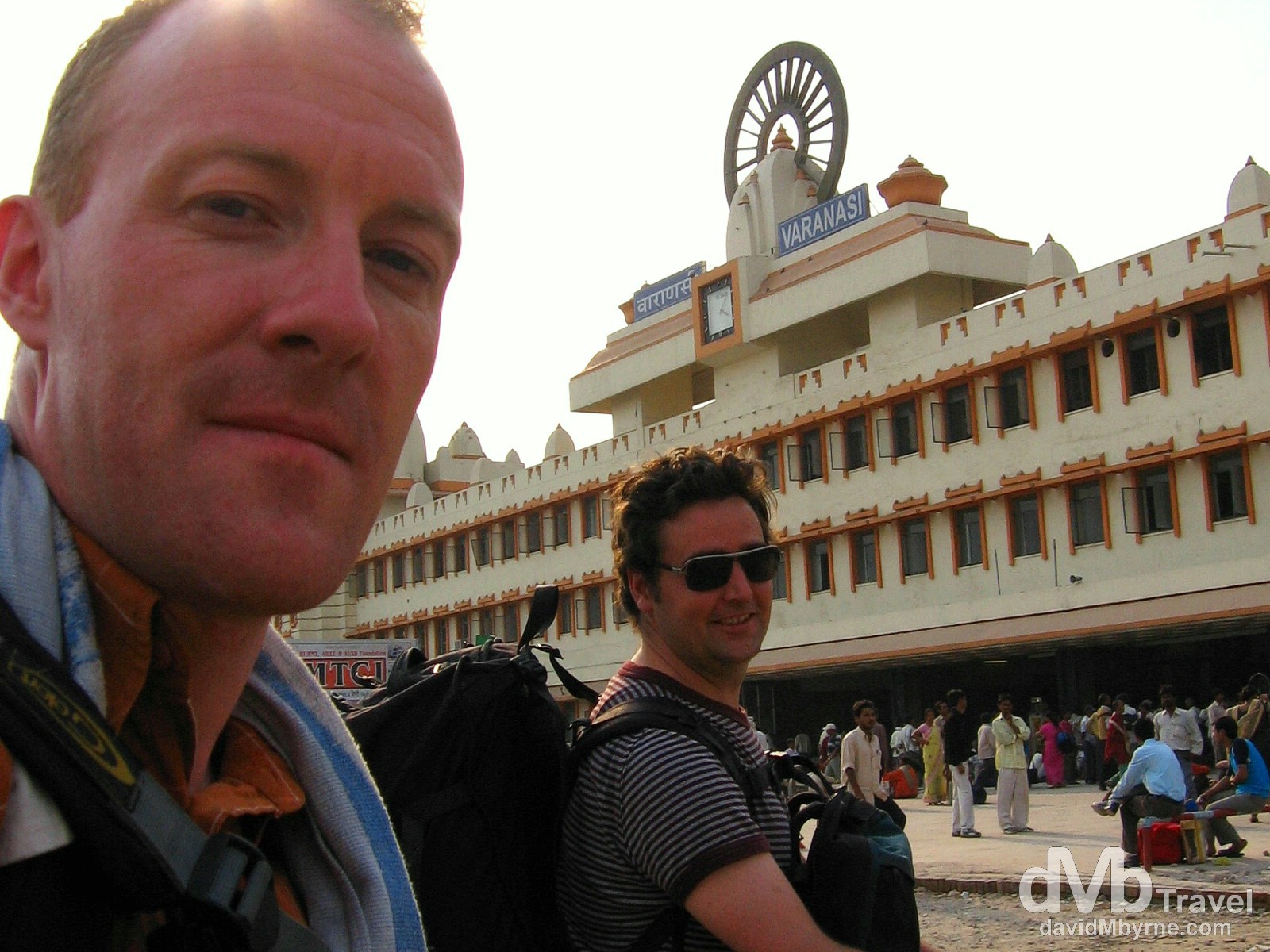 Arriving outside Varanasi's Cant Railway Station in Varanasi, Uttar Pradesh, India. March 19, 2008.