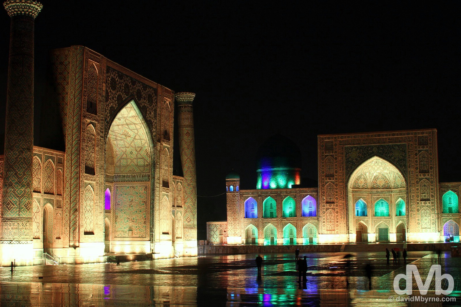 Sound & Light Show at the The Registan in Samarkand, Uzbekistan. March 7, 2015.