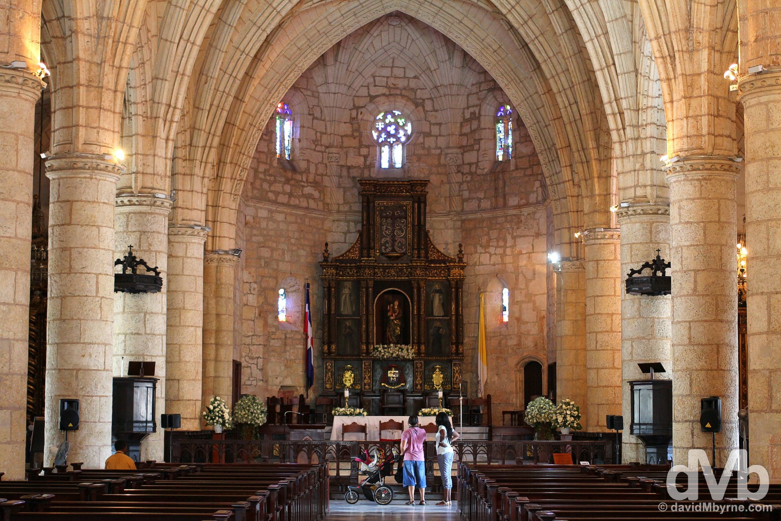 The interior of the Catedral Primada de America in Zona Colonial, Santo Domingo. Dominican Republic. May 26, 2015. 