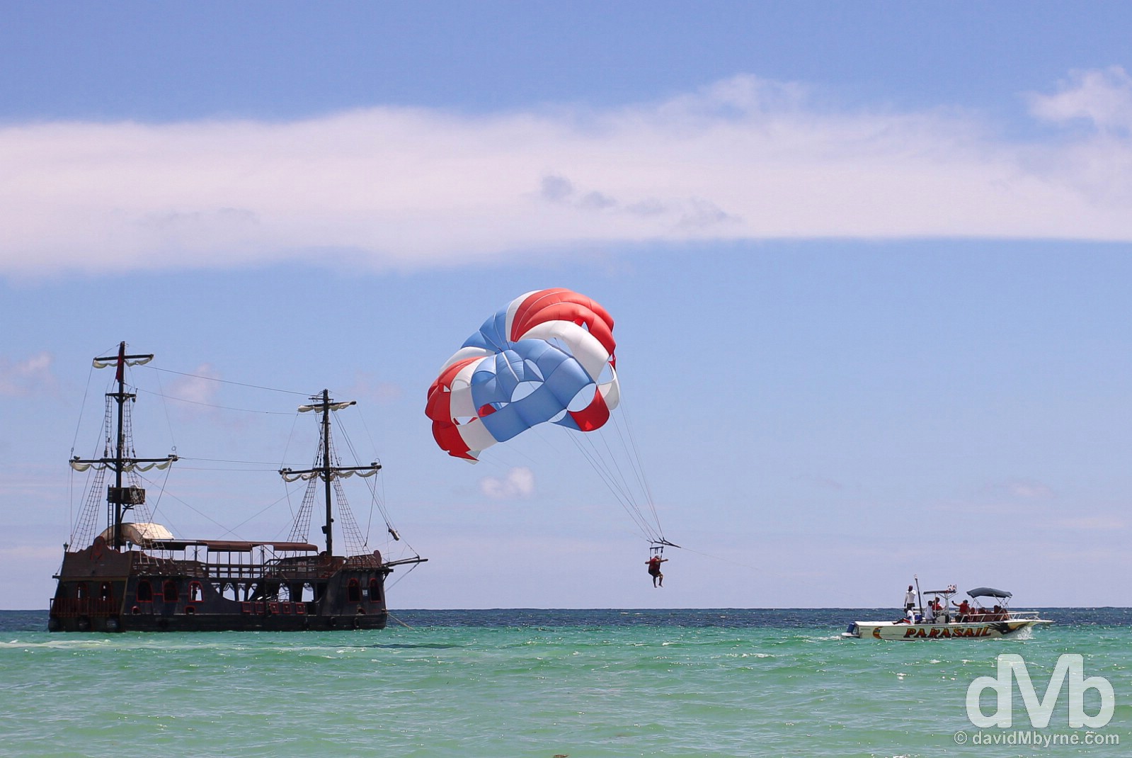 Offshore of Bavaro Beach, Punta Cana, Dominican Republic. May 28, 2015.