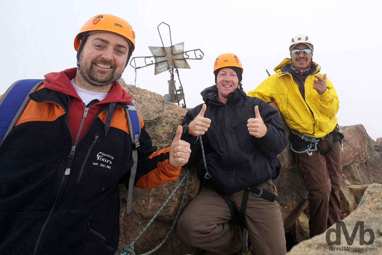 On the 5126 metre summit of Iliniza Norte, Reserva Ecologica Los Ilinizas, Ecuador. July 7, 2015. 