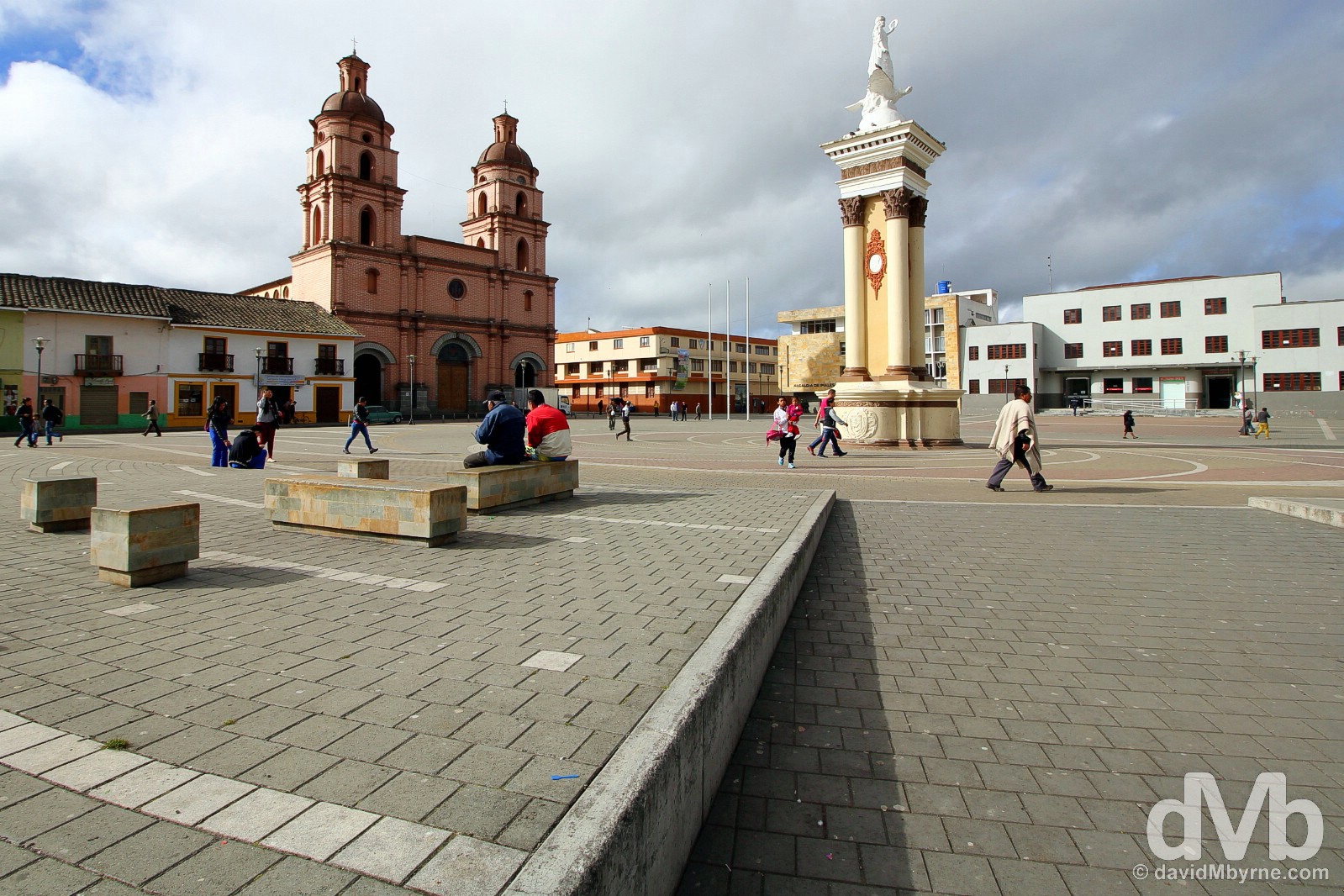 Plaza Ipiales in the border town of Ipiales, southern Colombia. July 2, 2015.
