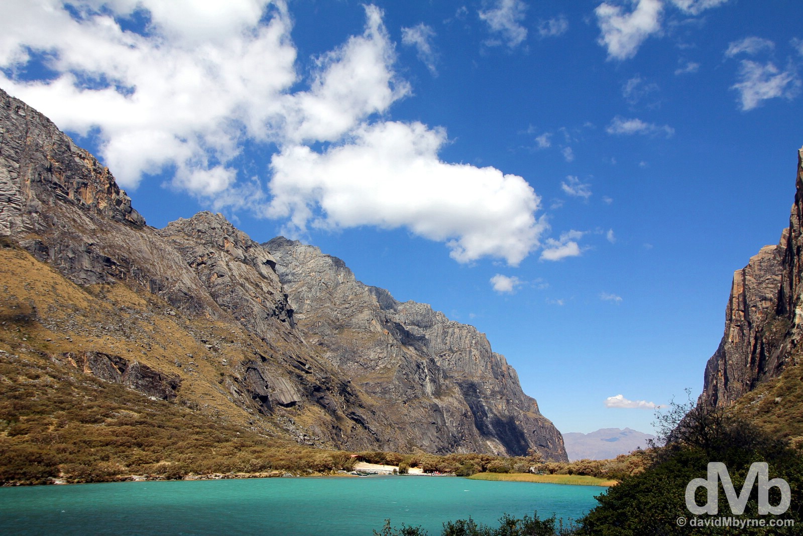 Lago (Lake) Chinan Cocha in Parque Nacional Huascaran, Ancash, Peru. August 5, 2015. 