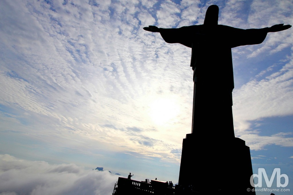 Christ the Redeemer atop Corcovado mountain in Tijuca Forest National Park, Rio de Janeiro, Brazil. December 12, 2015.