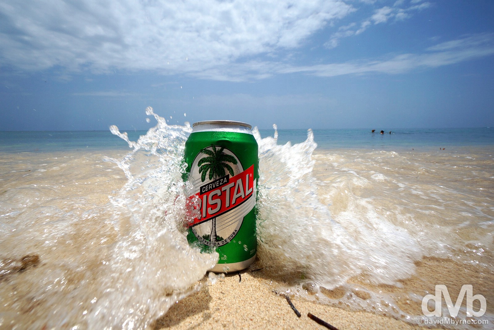 Cristal beer. Playa Ancon, Cuba. May 6, 2015.
