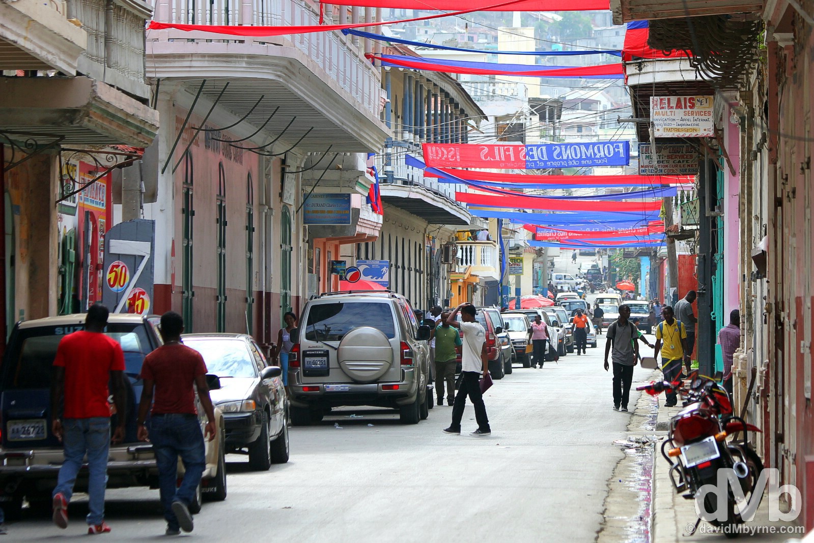 On the streets of Cap-Haïtien, northern Haiti, Hispaniola, Greater Antilles. May 22, 2015.