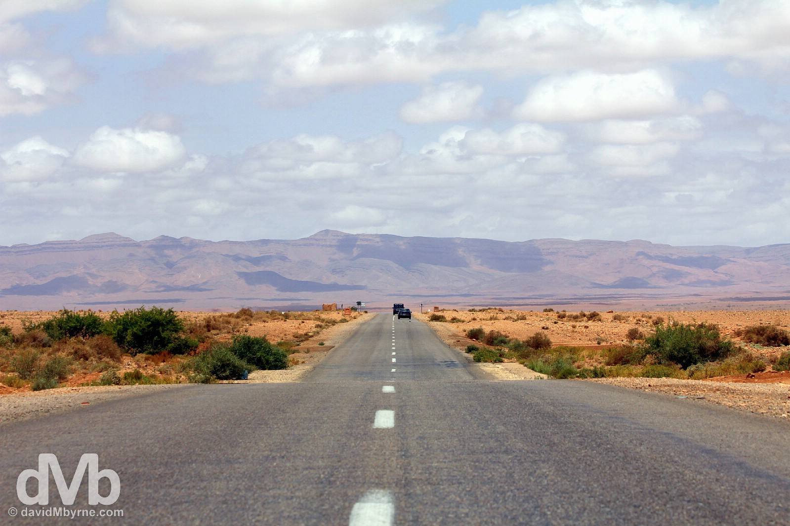 Road trip. The N13 between Er Rachidia and Merzouga, southeastern Morocco. May 19, 2014. 