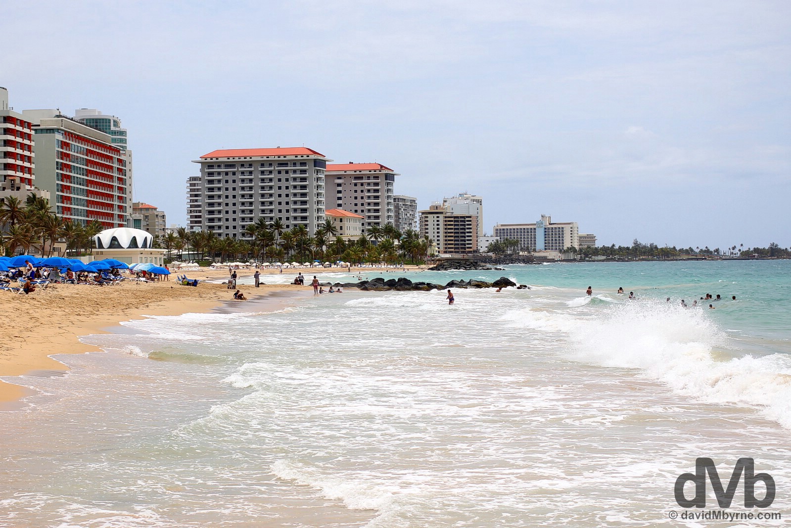 Playa Ocean Park in San Juan, Puerto Rico, Greater Antilles. June 1, 2015.