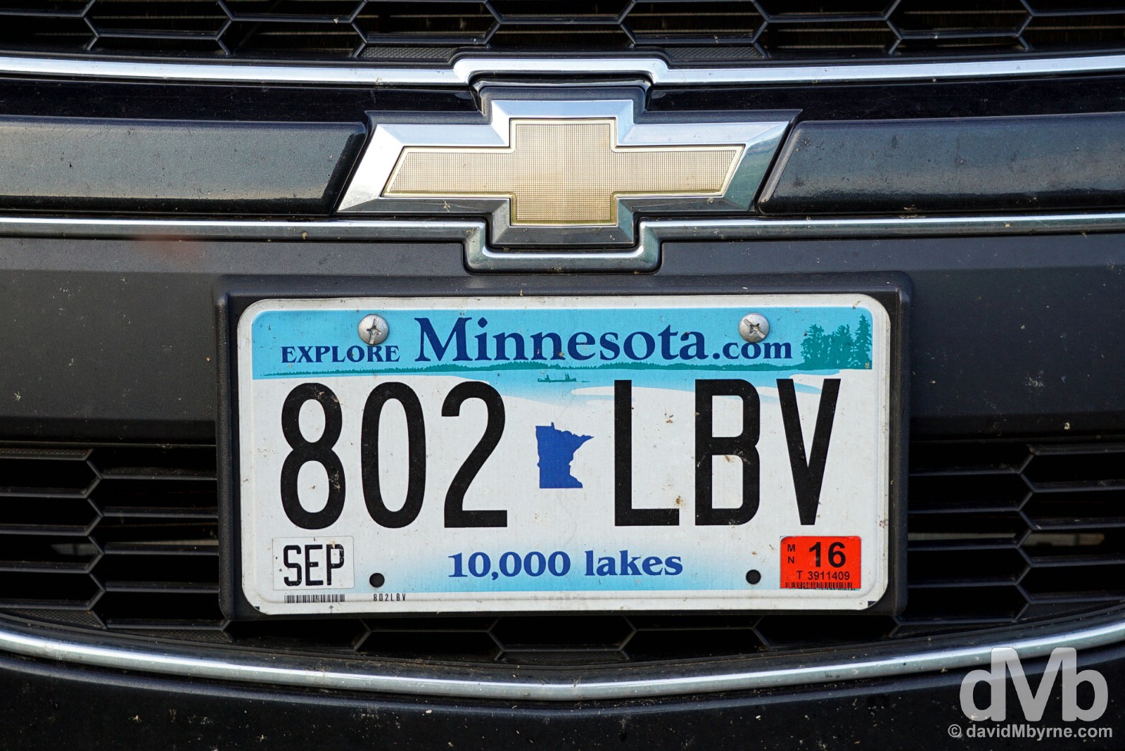 Plate, Hastings, Minnesota, USA. August 29, 2016.