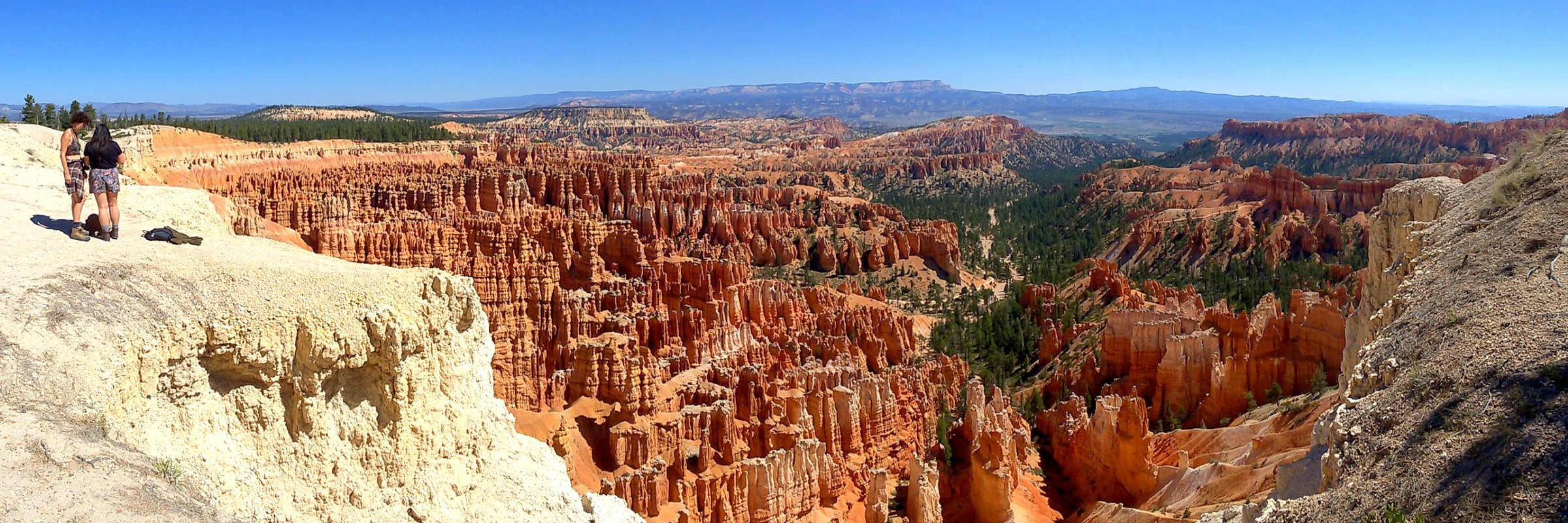 Overlooking the Bryce Amphitheater in Bryce Canyon National Park, southern Utah, USA. September 8, 2016.