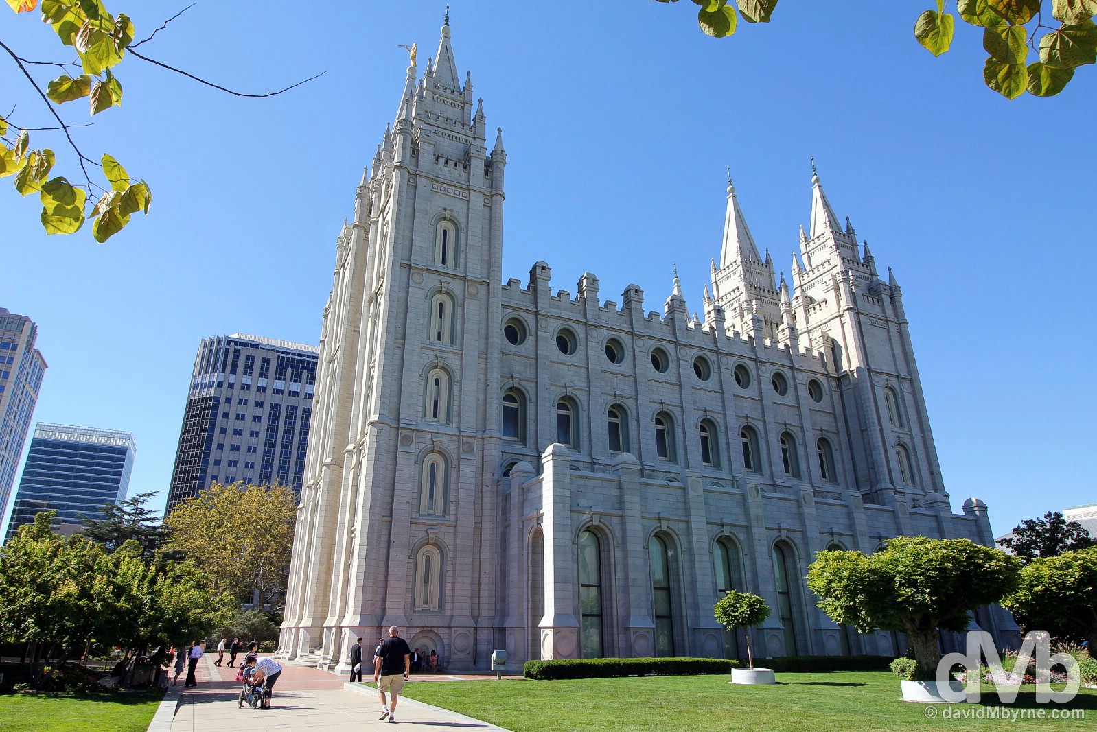 The Salt Lake Temple in Temple Square, Salt Lake City, Utah, USA. September 7, 2016.