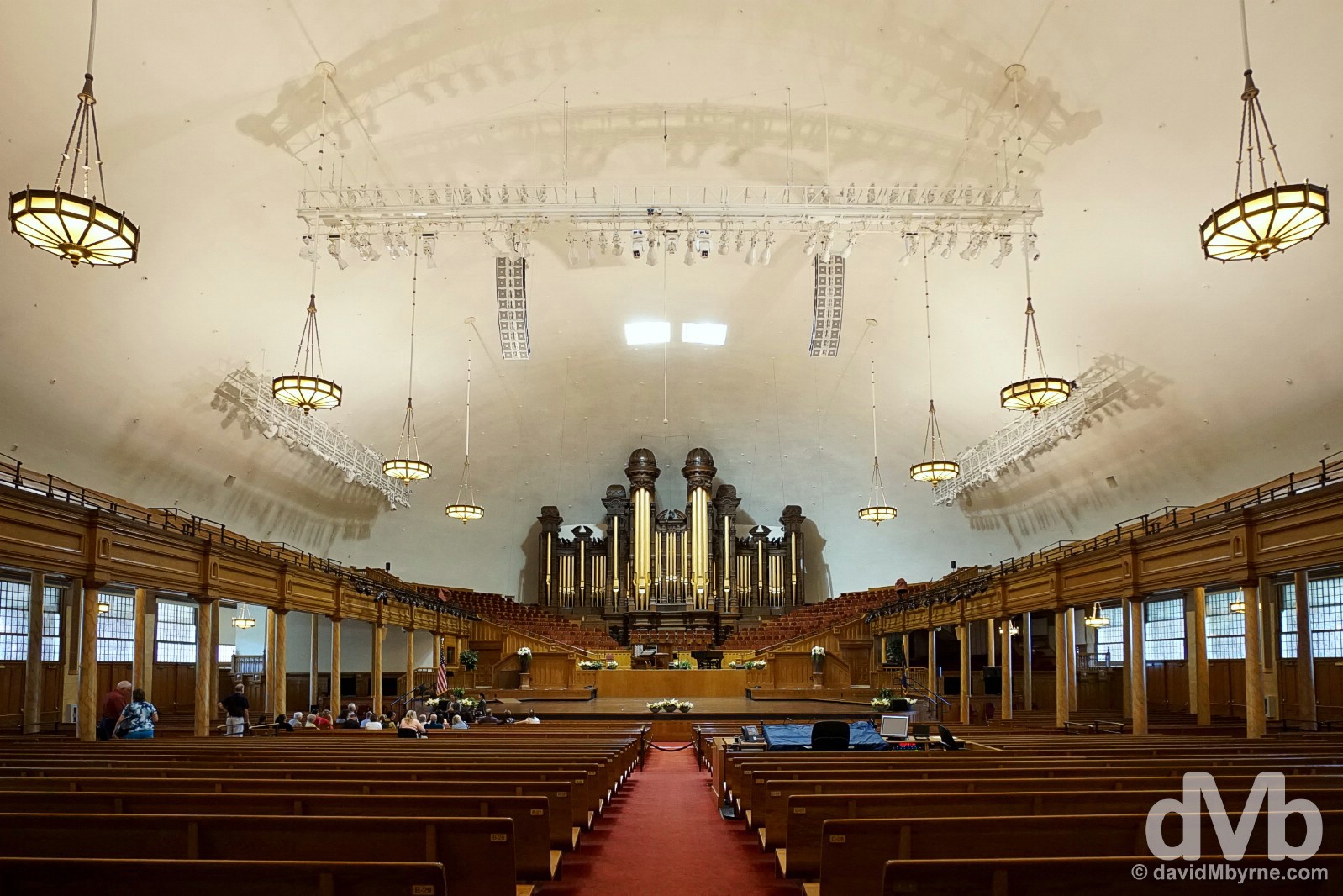 The interior of the Mormon Tabernacle in Temple Square, Salt Lake City, Utah, USA. September 7, 2016.