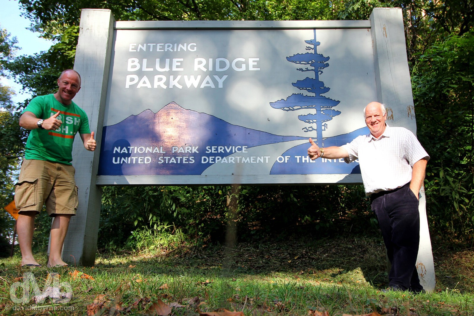 At the southern entry to the All-American Blue Ridge Parkway, milepost 469, off US 441 outside Cherokee, North Carolina, USA. September 22, 2016. 