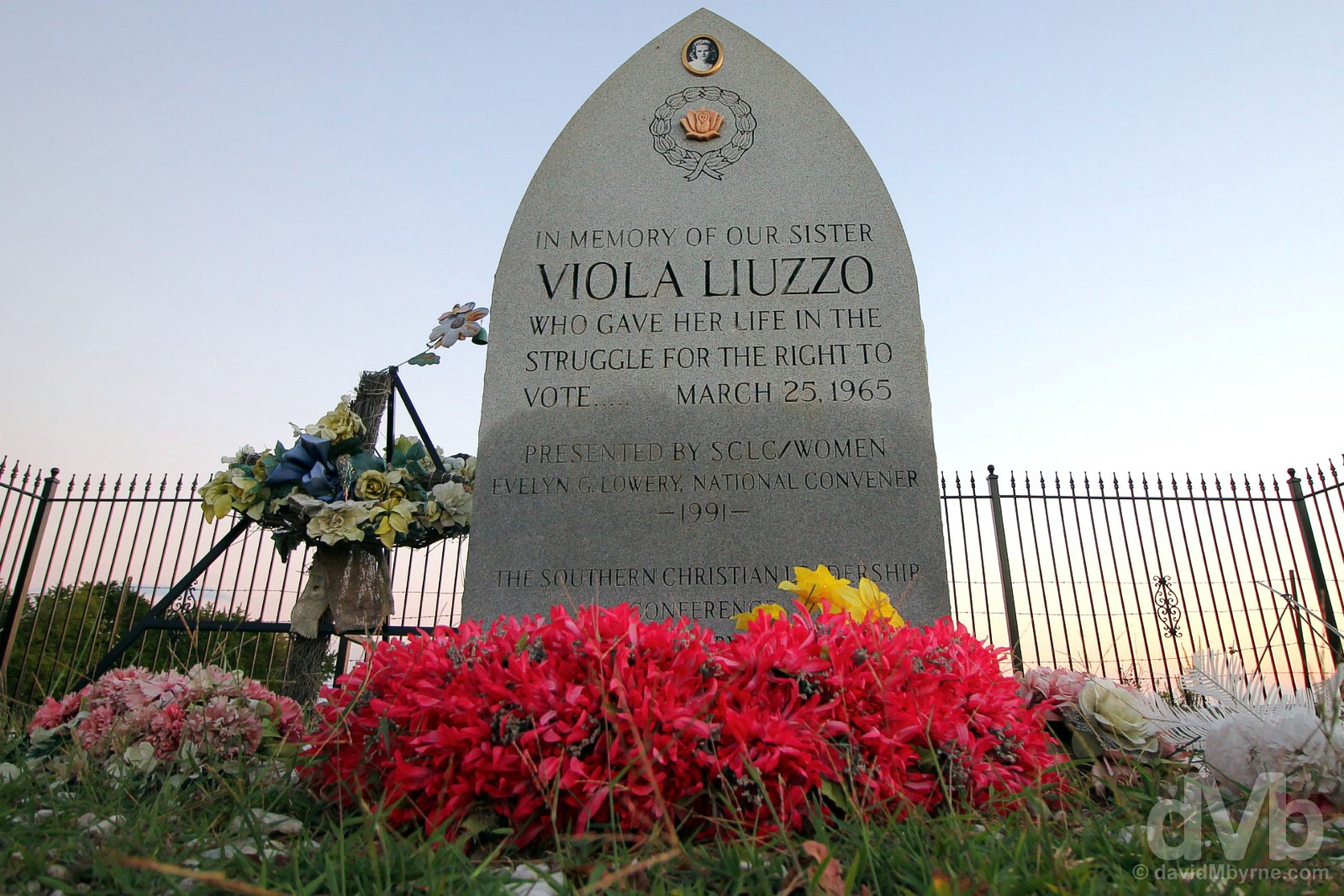 The Viola Liuzzo Memorial Historic Route US Highway 80 between Selma & Montgomery, Alabama, USA. September 20, 2016. 