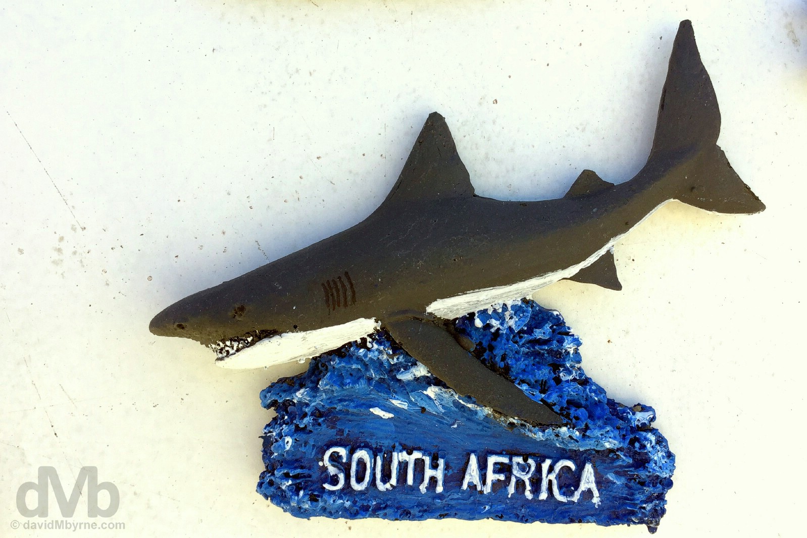 A handmade fridge magnet for sale in Kleinbaai, Overberg, Western Cape, South Africa. Febraury 21, 2017.