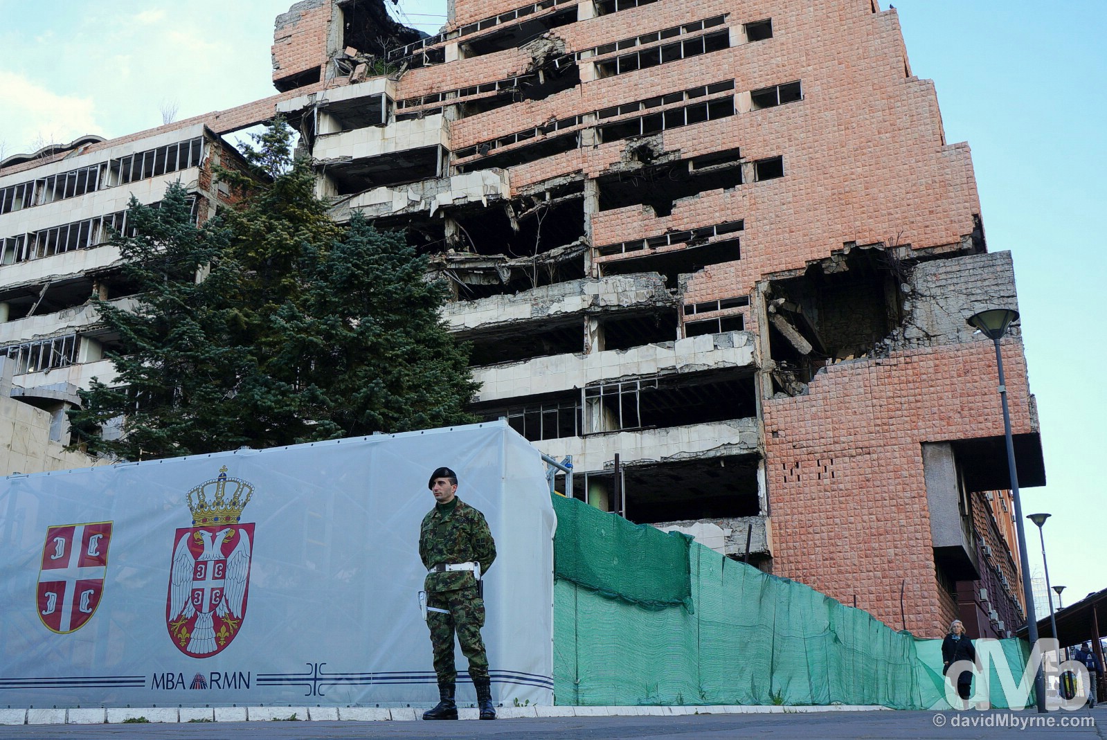 War ruins in Belgrade, Serbia. April 3, 2015. 