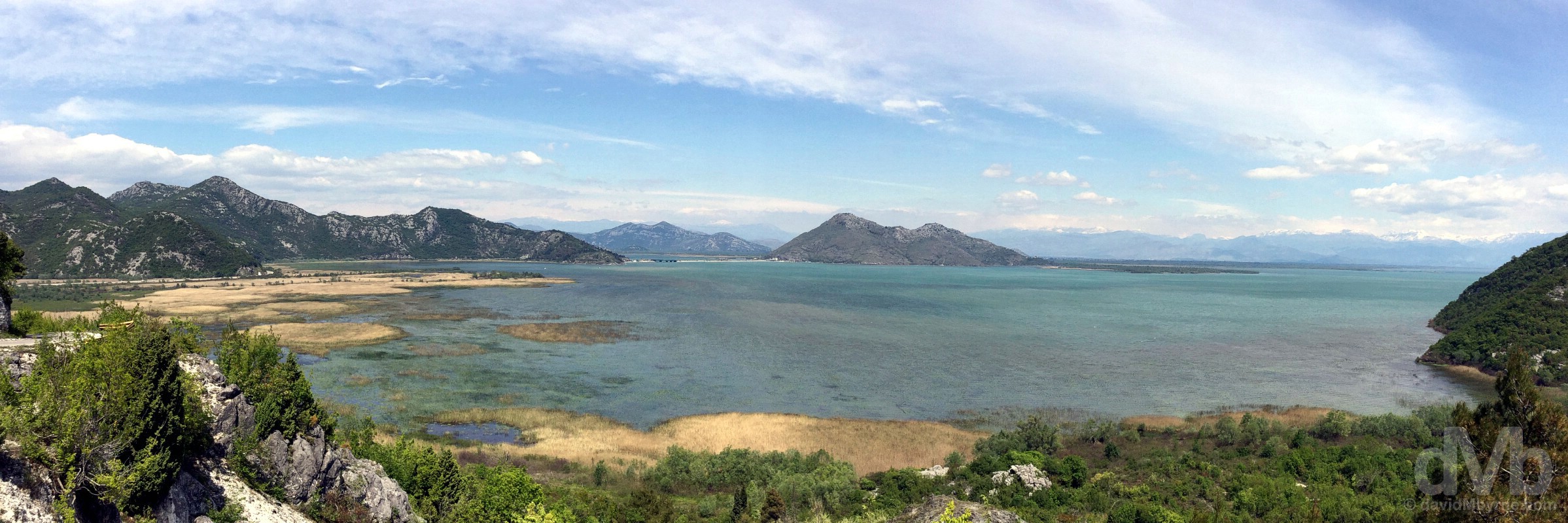 Lake Skadar National Park as seen from the outskirts of the village of Virpazar, Montenegro. April 21, 2017.