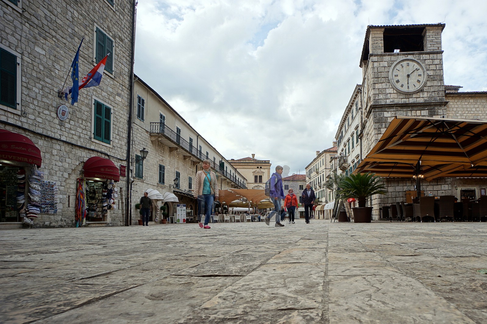 Trg od Oruzja (Arms Square) of Stari Grad (Old Town) Kotor, Montenegro. April 19, 2017.