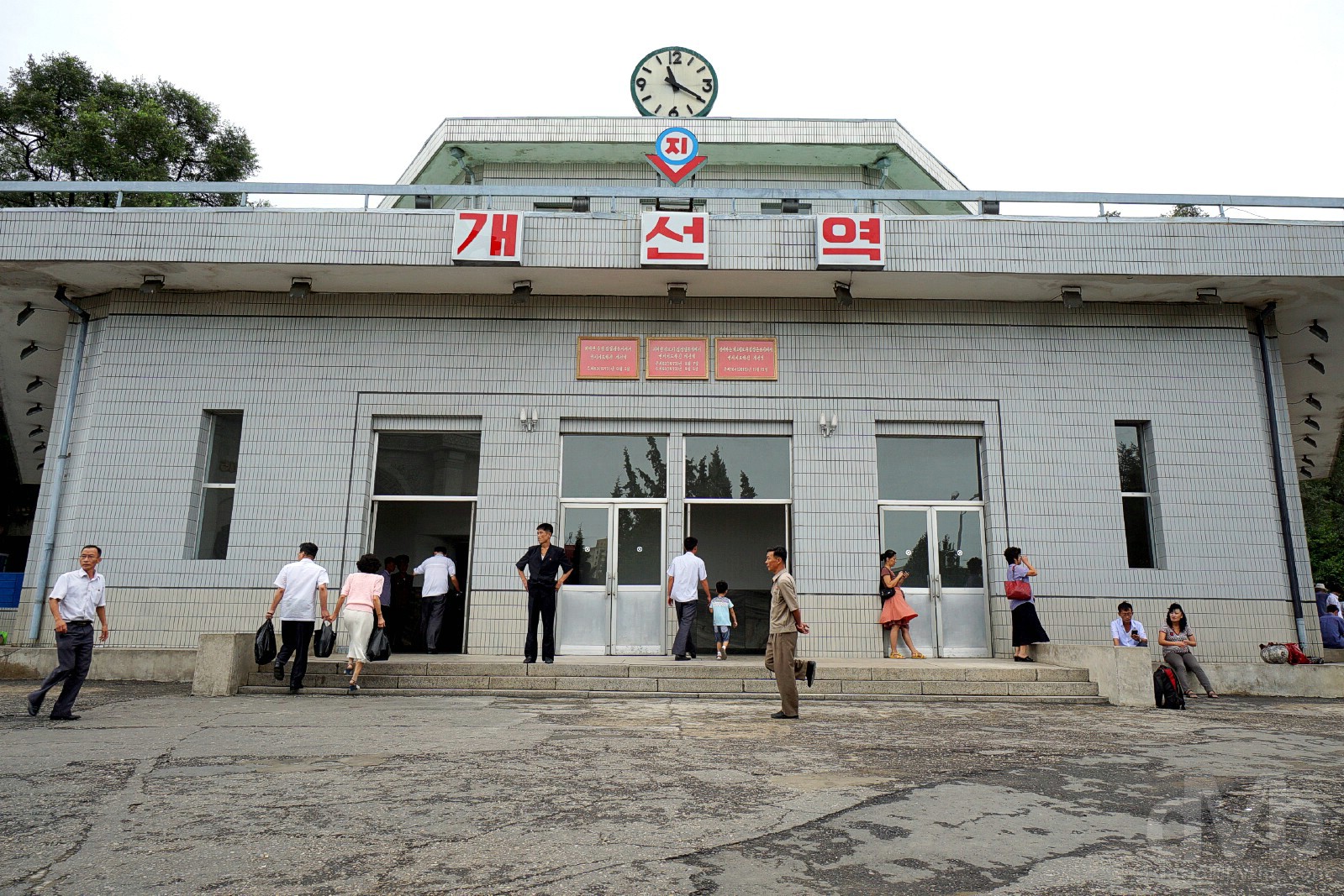 Kaeson Metro Station, Pyongyang, North Korea. August 15, 2017. 