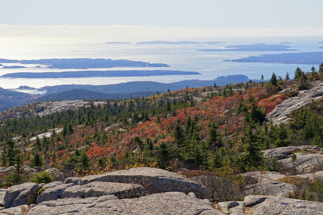 Gulf of Maine from Cadillac Mountain Mount Desert Island Maine